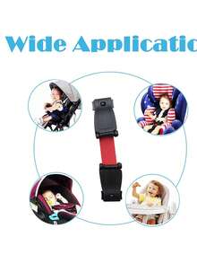 1/2件儿童汽车安全座椅胸夹，防脱婴儿胸扣，多功能背包胸夹胸带夹 - 紅色 - 查看 3