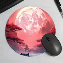 1 pièce Tapis de souris design arbre soleil rouge, grand tapis de bureau avec bords cousus, base en caoutchouc antidérapante. Accessoire de bureau, tapis de clavier pour décoration de la maison et du bureau. 35,4 x 15,7 pouces. Cadeau de Noël, Halloween pour femmes, petites amies, hommes, amis.