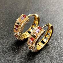 1 Paar wunderschöne kubische Zirkonia Creolen für Frauen für Hochzeit Verlobung Jahrestag Schmuck Valentinstag Geschenk