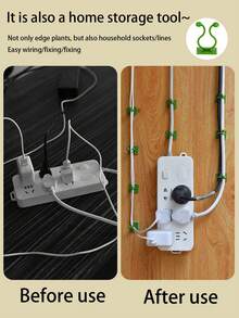 10/20 piezas Ganchos de montaje en pared para plantas trepadoras, fijadores de hojas de hiedra, clips para plantas trepadoras sin taladro, clips para amarrar cables, estante para plantas, decoración del hogar, decoración de jardín exterior