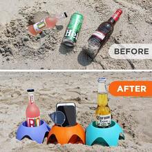 8-Pack Beach Sand Coasters Drink Cup Holders - Must-Have Accessories For Women, Adults, And Families On Beach Vacation - Multicolor - Nhiều màu-8 gói - Xem 2
