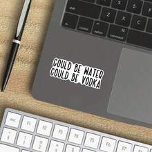 3英寸乙烯基贴纸，易于粘贴，防水防油，设计清晰，趣味十足的“可能是水，也可能是伏特加”贴纸 - 适用于笔记本电脑、水瓶、汽车、手机的幽默讽刺贴花 | 送给伏特加爱好者和派对达人的完美礼物。可重复使用贴纸，适用于汽车贴纸、保险杠、笔记本电脑、水瓶、书籍等。学校用品，返校季 - 彩色 - 查看 5