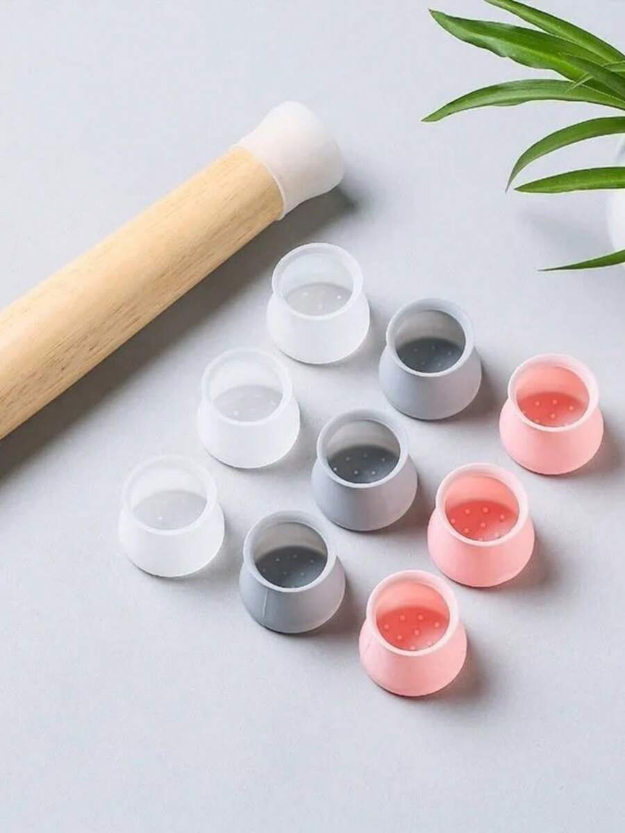 20pcs/50pcs/100pcs Silicone Chair Leg Covers: Non-Slip Furniture Protector Pads, Thickened Universal Table & Chair Leg Sleeves, Soundproof Decorative Covers [Random Color] - Multicolor - View 1
