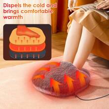 Hailicare 1pc USB Powered Electric Foot Warmer, Wrap Around Heel Design, Full Coverage Foot Warmer, Suitable For Office, Study Room, Bedroom, Living Room, Etc.