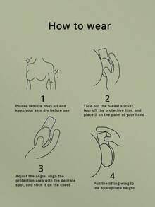 50/40/20/10/2件隐形丰胸胶带和乳贴 – 一次性无纺布聚拢提胸垫，适合大胸，无肩带露背连衣裙文胸替代品， - 米色 - 查看 11