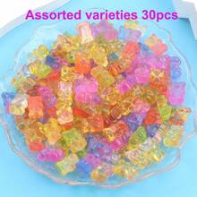 Ombre Bear Beads, No Eye Acrylic Bear Beads, Decoration Beads, Summer Beach Holiday Accessories, Fashion Jewelry For Women, For DIY Bracelets, Necklaces, Earrings, Anklets, Phone Case, Hair Clips, Birthday, Wedding, Music Festival Gifts