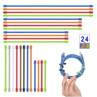 5.0mm Diameter Silicone Cable Ties, Multipurpose Reusable Straps In 3", 6", 12", 18" And 24" Lengths, Silicone Rubber Tie Wraps
