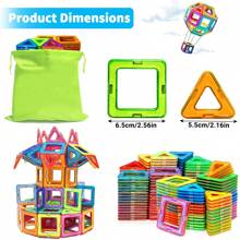 Magnetische Bauklötze Spielzeug für Kinder, großer Magnet MINT Spielzeug Lernspiel Konstruktions-Set Magnetspielzeug für Kinder im Alter von 3-6 Jahren Geburtstaggeschenke Magnetgeschenk Zufällige Farbe