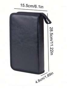 1 pezzo Borsa portatile per CD/DVD da 80 dischi, custodia per il trasporto di supporti, organizer per dischi Blu-Ray, borsa, portadischi in pelle nera stile portafoglio, borsa per conservare CD in auto, custodia protettiva, custodia rigida per DVD ad alta capacità, scatola/organizer portatile per dischi con cerniera, adatta per auto, casa e viaggio - Multicolore - Visualizzare 9