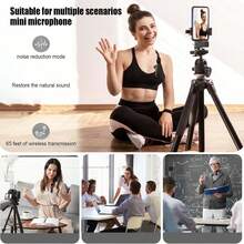 HITOZON 专业无线领夹式麦克风 - 智能防噪，即插即用，兼容 和 Android 智能手机 - 领夹式麦克风，适用于视频录制、教学、采访、播客 - 均碼 - 查看 10