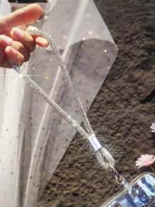 Cordón de lujo para teléfono móvil con diamantes, joyería de muñeca de alta calidad incrustada de diamantes, accesorios de teléfono móvil de moda y duraderos anti-perdida