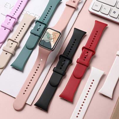 Smart Solid Color Fashion Replacement Wristband For Xiao Mi Bracelet 9/8Pro Soft Silicone Band, Lightweight And Breathable For Redmi Redmi Watch5/4 , Quick Release Wristband, Perfect For Daily Wear And Gift Giving, Unisex