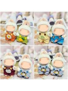 仅限服装 - 畅销 17 厘米毛绒娃娃第一代/第二代/第三代 Labobo 服装，10 厘米名人毛绒娃娃服装，适合 的可爱水果吊带裤 - 彩色 - 查看 3