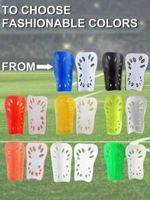 Two Men's And Women's Universal Football Leg Guards, Made Of High-Quality And Durable EVA Material, Mini Football Leg Covers Suitable For All Seasons, With A Loop Closure - Multi-Functional Protective Equipment, Available In White, Red, Black And Blue Colors
