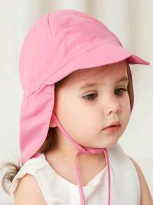 1pc Infant/Toddler Unisex Japanese Style Sun Hat, Bucket Hat, Shawl Hat, Suitable For Outdoor, Hiking, Beach, Daily Wear