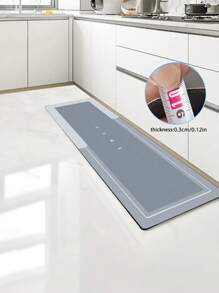 1 pièce Tapis de sol de cuisine amélioré en boue de diatomée, tapis de sol super absorbant avec fond anti-dérapant, séchage rapide pour salle de bain, salon, grand tapis absorbant, tapis de sol de lessive, tapis d'entrée, tapis de course lavable pour la maison pour couloir, décoration de la salle