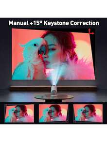 Portable HD Projector, Summer Party Projector,Suitable For Home Theater And Outdoor Camping,Compatible With TV, Computers, And Tablets,Upgraded 4K 1080P Projector 180°Rotatable Big Screen Movie Projector ,Enhancing Your Viewing Experience