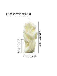 1pc Handmade Spiral Pillar Candle, Decorative Candle, Scented Candle, Suitable For Home Decor, Fireplace, Living Room, Center Piece, Office, Holiday Gift - Multicolor - View 8