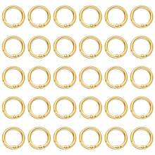 10/20/30 件扁平扳机弹簧按扣 O 形环，金属钥匙圈，圆形带扣，适用于钥匙扣、包包、钱包 - 钥匙链挂钩替换钥匙圈 DIY 工艺品