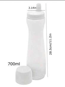 1pc Tilt-Resistant Pancake Batter Dispenser With Stirring Ball - For Cupcakes, Muffins And Pancakes - Calibrated Kitchen Tool - Hand-Cranked Batter Mixing Bottle - Batter Dispenser - Cream Mixing Dispenser - Clear - View 5