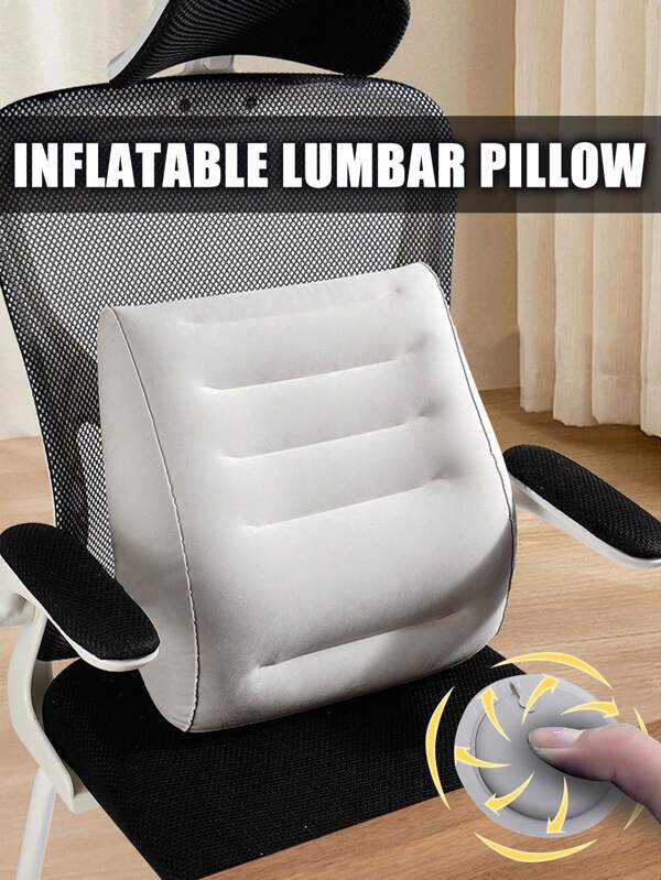 Inflatable Travel Cushion For Office Chairs, Car Cushions For Lower Lumbar Support, 4-In-1 Portable Inflatable Cushions, Fast Inflation/Deflation, Ergonomic Inflatable Lumbar Cushions For Airplanes, Cars, Chairs... Chair Cushion Seat Cushion