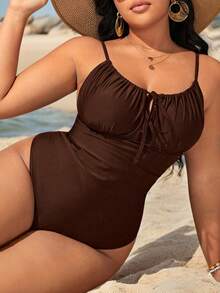 Swim Lushoire Sommer Strand Große Größen Damen Ein-Stück Träger-Badeanzug