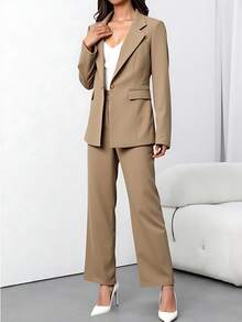 Women Two-Piece Outfits - Beige - View 5