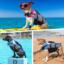 1 pièce Gilet de sauvetage pour chien, gilet de sauvetage pour chien léger, gilet de sauvetage pour chien pour la navigation, la natation, haute flottabilité avec bandes réfléchissantes, convient aux petits/moyens/grands chiens