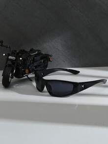 1副男士骑行运动时尚镂空五角星嘻哈时尚眼镜 - 彩色 - 查看 2