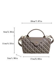 Bolso tipo "dumpling" de tela contrastante, versátil y casual para mujeres. Bolso cuadrado minimalista de nailon. Bolso de mano con asa de moda, bolso de estilo retro con correa extraíble. Bolsos para adolescentes, mujeres universitarias, novatas y trabajadoras de cuello blanco, perfecto para la oficina, la universidad, el trabajo, los negocios y el traslado.