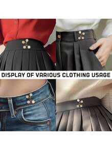 Adjustable Denim Jeans Button, Detachable Waistband Buckle, Non-Reusable, Suitable For Loose Fit Jeans, Waistband Buckle, Helps Wearers Better Show Their Figure
