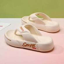 女士厚底人字拖，厚底时尚户外拖鞋，沙滩拖鞋，舒适居家穿着，防滑，厚底，适合矮个子，室内/室外穿着