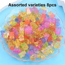 Ombre Bear Beads, No Eye Acrylic Bear Beads, Decoration Beads, Summer Beach Holiday Accessories, Fashion Jewelry For Women, For DIY Bracelets, Necklaces, Earrings, Anklets, Phone Case, Hair Clips, Birthday, Wedding, Music Festival Gifts