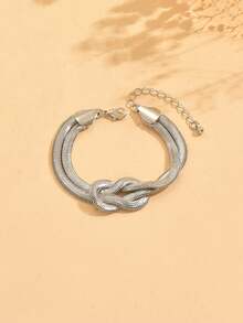 1 buah Gelang Rantai Logam Tebal Minimalis Serbaguna dengan Desain Ular, Perhiasan Fashion Gelang Rantai Cocok untuk Pakaian Sehari-hari dan Pesta Wanita - MultiWarna - View 6