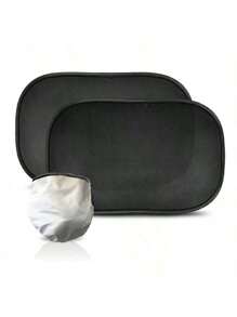 2 Packungen mit je 50cm x 30cm süßem Tier-Wald Sonnenschutz für Autofenster - UV-blockend, Polyestermaterial, ideal für Sonnenschutz und dekorative Verwendung, Sonnenschutz | verspieltes Design | einfache Montage, universell passend für Autos & SUVs, Auto-Fenster-Sonnenschutz