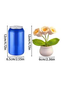 1 cái Hoa móc dễ thương nhỏ trong chậu, Hoa móc đan chậu cây, Cây trồng trong chậu móc, Hoa hướng dương nhân tạo, Chậu hoa hướng dương móc, Hoa hướng dương móc mini trong chậu, Trang trí chậu hoa, Hoa nhân tạo dệt tay hoàn thiện Trang trí chậu hoa hướng dương vĩnh cửu, Hoa lan chuông nhân tạo Hoa đan - Nhiều màu - Xem 4