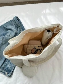 Bolso de mujer casual y de moda, versátil para el uso diario, de gran capacidad, con un monedero circular