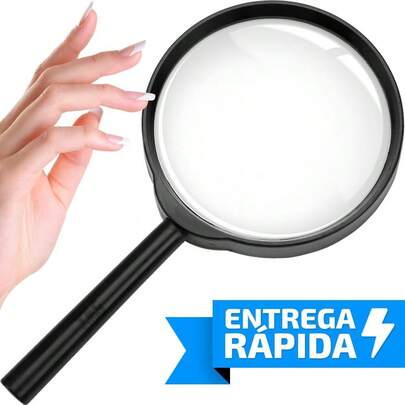 Lupa Mão Profissional Leitura Estetica Grande Lente Aumento