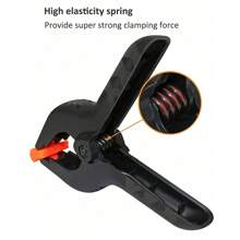 12 piezas Pinzas de resorte de plástico resistente de 3 pulgadas, pinzas de resorte multiusos aptas para trabajos en madera, estudio fotográfico, manualidades