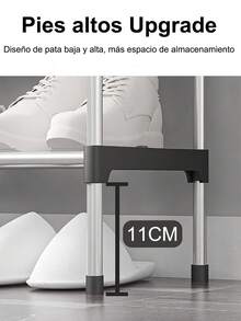 Organizador de zapatos,Zapatera 3y4y5y6y7y8y9Niveles Apilable Estante Montable Organizador,organizador de zapatos de metal resistente para zapatos,zapatero estrecho, organizador de zapatos,estante de pie para ahorrar espacio,caja de zapatos,estante para zapatos,estantes para plantas,armarios espaciales. - Plateado - Ver 8