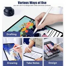 Gmobi Stylet tactile pour iPad, crayon Apple Pencil avec rejet de la paume et fonction d'inclinaison, chargement rapide USB-C. Compatible avec iPad Pen pour iPad 6-10, iPad Pro 11/12,9", M4, iPad Air 3/4/5/6, iPad Mini 5/6 [Batterie au lithium intégrée de 90 mAh]