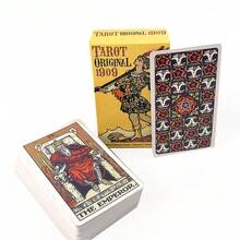 1 Juego de Cartas de Tarot Originales de 1909, Cartas de Tarot para Oráculos y Deleites Espirituales, Juego de Mesa del Destino, Para Principiantes - Mostaza Amarilla - Ver 1