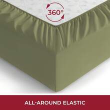 Mellanni King Fitted Sheet - Iconic Bedding Sheets With Up To 16 Inch Deep Pocket - Soft & Cooling - Fade & Stain Resistant - 1 PC (King, Light Blue) - 1436 賢者 - 查看 4