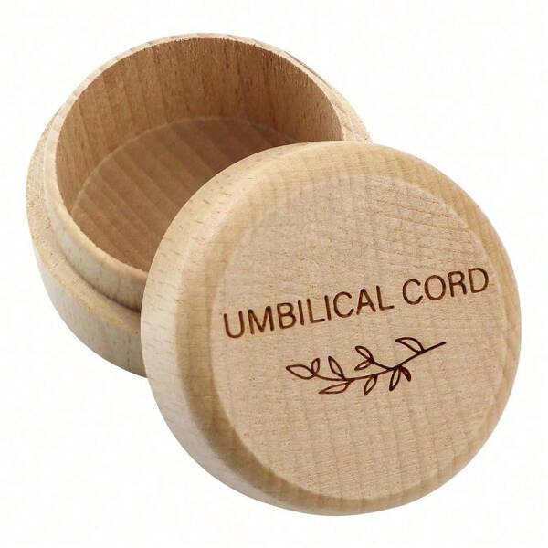 Caja de madera para recuerdos de bebé - Caja conmemorativa tallada para el cordón umbilical y el cabello fetal, regalo de bautizo, baby shower o Pascua para niños y niñas