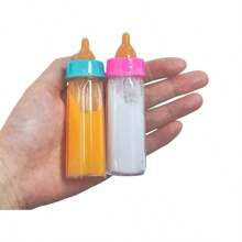 Conjunto mágico de biberones para recién nacidos, juego de alimentación con muñeca que desaparece | Set de 3 piezas/6 piezas/7 piezas para cuidado de bebé con pañales/Juego de alimentación de muñecas para cochecito | Accesorios de muñeca bebé, biberones de leche y jugo, muñecas con pañales, chupetes para juego de roles de niños pequeños, color y patrón aleatorio | Muñecas para niños, juego de alimentación de muñecas, platos para niños