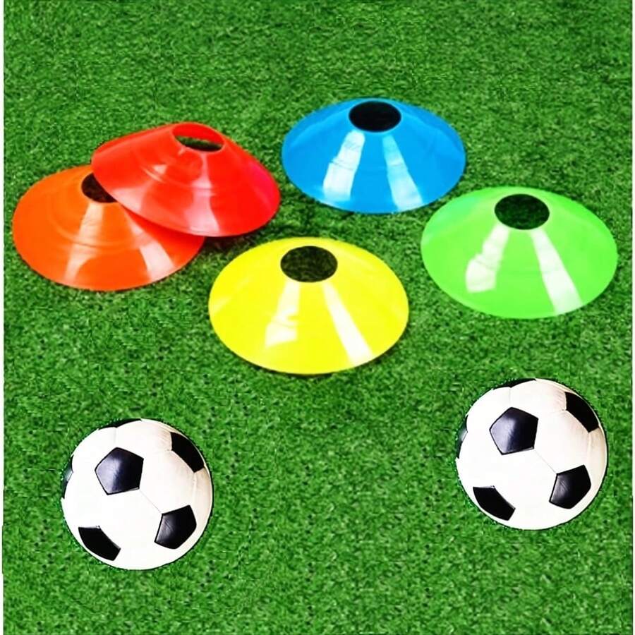 Fußballkegel, runde Kegel Geschicklichkeitstraining Sportskegel aus Kunststoff mit Tragetasche und Ständer, geeignet für Fußball, Basketball Trainingsplatz Markierung