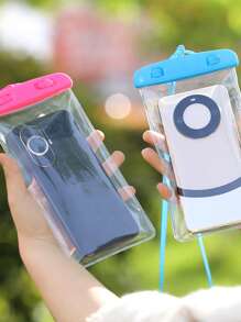 1pc Waterproof Diving Bag, Touch Screen Sealed For Swimming, Photography, Dust-Proof, Shockproof, Rainproof, Floating Gear, Convenient Phone Case. Waterproof Phone Bag With Touch Screen Function And Face Unlock, Suitable For Swimming, Rafting, Transparent Beach Bag Waterproof Phone Case Waterproof Bag