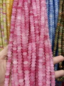 50/100pcs 5mm X 8mm Imitation Jade, Agate, Abacus Beads, Loose Beads, Wheel Beads, Spacer Beads For DIY Jewelry Making, Bracelets, Keychains, Necklaces, Crafts Decoration, Colorful Beads Material To Inspire Your Creative Designs