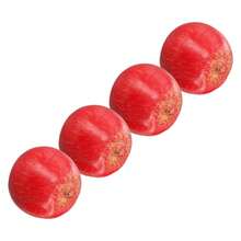 4 piezas de frutas artificiales, manzanas de plástico, manzanas rojas falsas para exhibir en la cocina, decoración de alimentos para el hogar, decoración de fiestas en casa - 1 - Ver 5