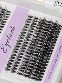 DIY 睫毛延长套装 单根睫毛 D 卷曲，睫毛簇，含睫毛粘合剂，睫毛卸除和密封，以及睫毛涂抹刷工具，适合在家自行涂抹（30D-40D）睫毛簇套装、睫毛、睫毛、假睫毛 - 黑色 - 查看 3